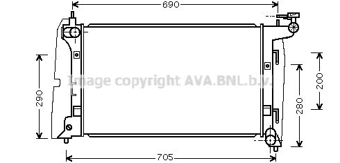 AVA QUALITY COOLING Радиатор, охлаждение двигателя TOA2290